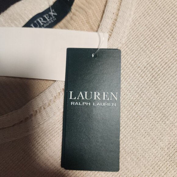 Lauren Ralph Lauren Fringe Trim Top Sweater Cream Boho Festival Size Small NWT - Picture 12 of 16